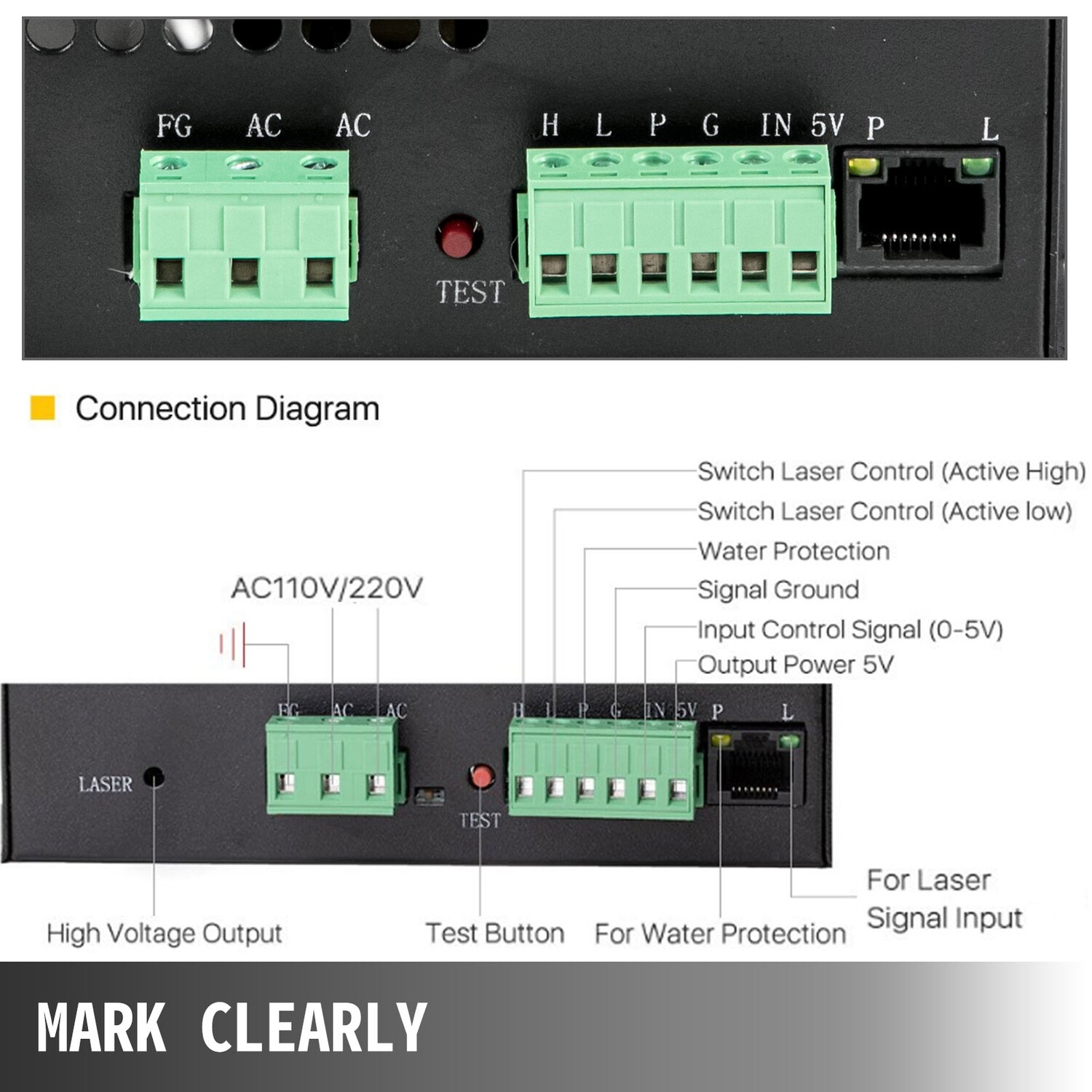80W CO2 Laser Power Supply for Engraving Machines