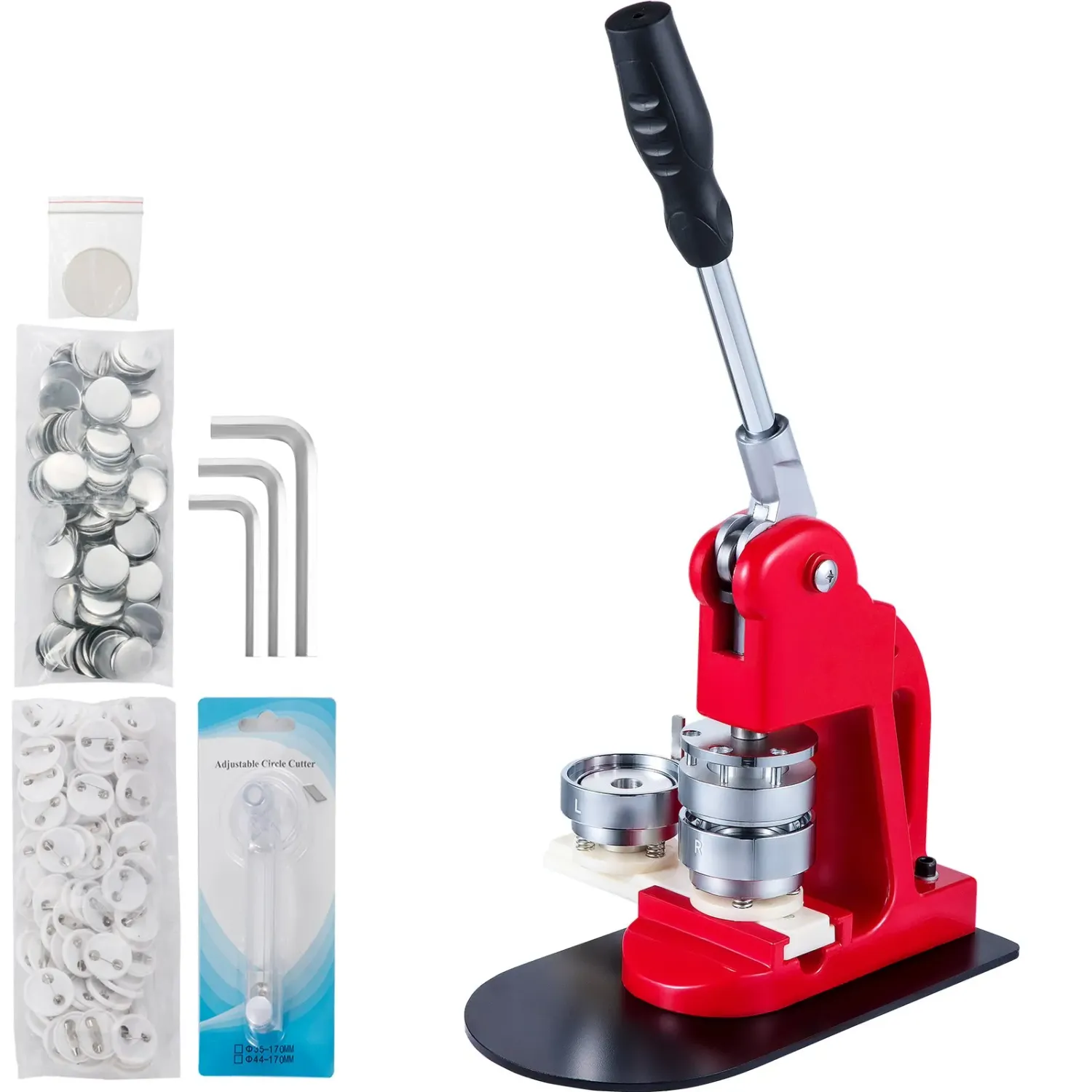 44mm Button Maker Badge Press Machine with 1000 Button Parts