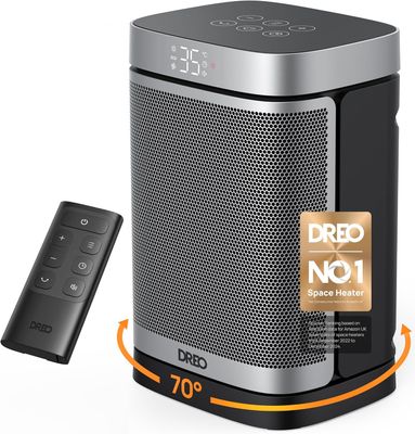 1500W PTC Ceramic Space Heater with Remote Control Oscillating Portable Electric Heater