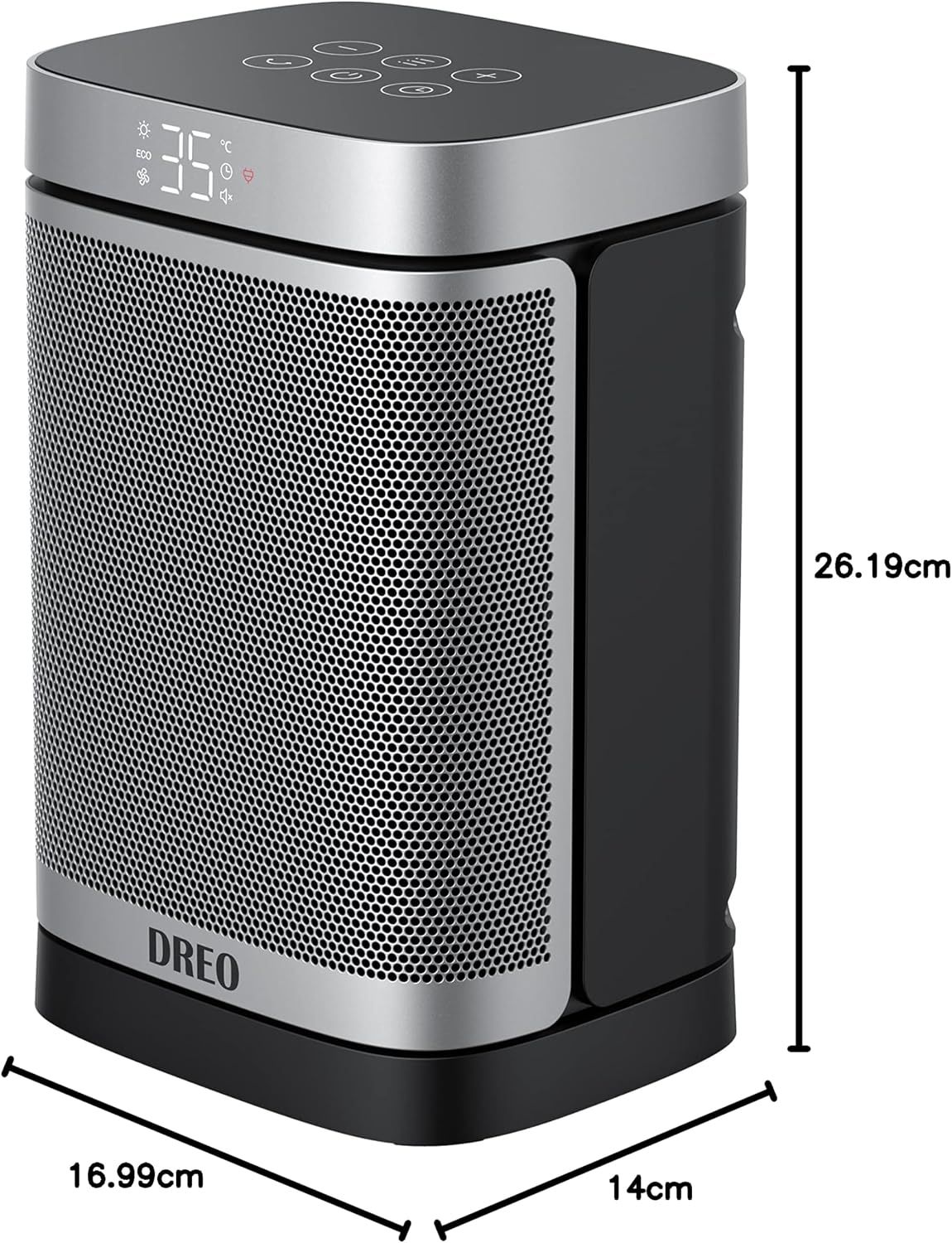 1500W PTC Ceramic Space Heater with Remote Control Oscillating Portable Electric Heater