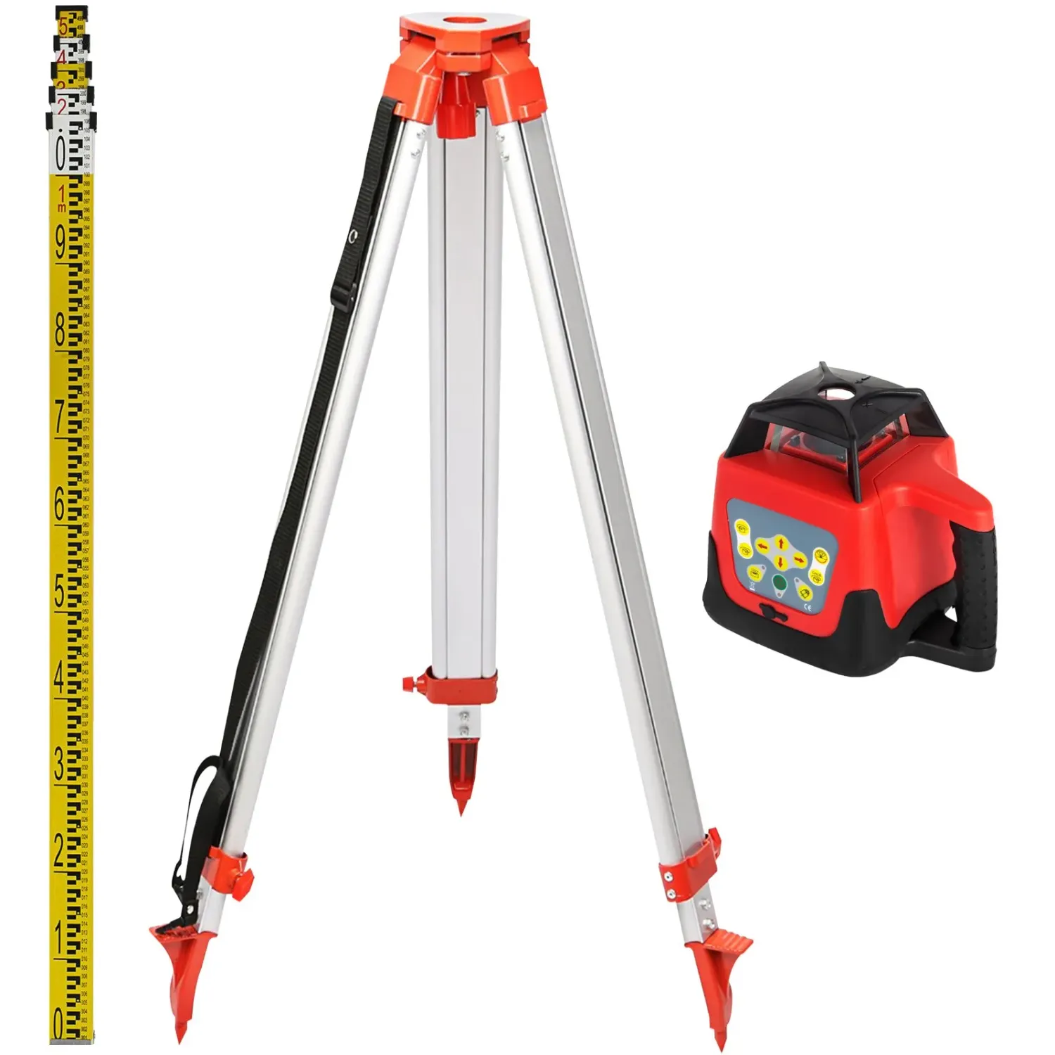 Rotary Laser Level Kit – 500m Green Beam Self-Leveling Laser with Tripod