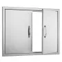 BBQ Kitchen Stainless Steel Double-Walled Door – 24"H x 31"W for Durable Outdoor Kitchen Storage