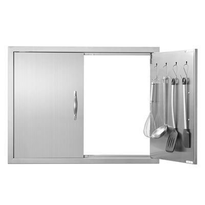 BBQ Kitchen Stainless Steel Double-Walled Door – 24"H x 31"W for Durable Outdoor Kitchen Storage