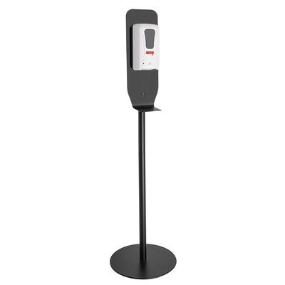 Stainless Steel Sanitiser Dispenser Stand with Drip Tray Black