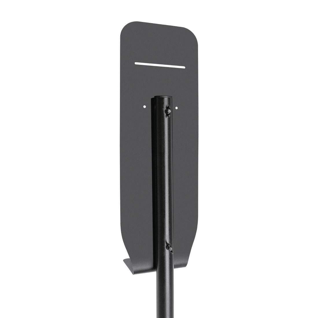 Stainless Steel Sanitiser Dispenser Stand with Drip Tray Black
