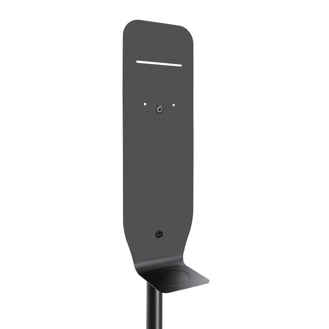 Stainless Steel Sanitiser Dispenser Stand with Drip Tray Black