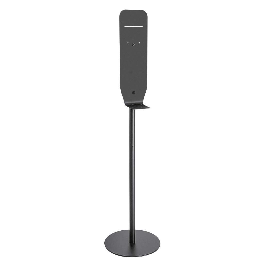 Stainless Steel Sanitiser Dispenser Stand with Drip Tray Black