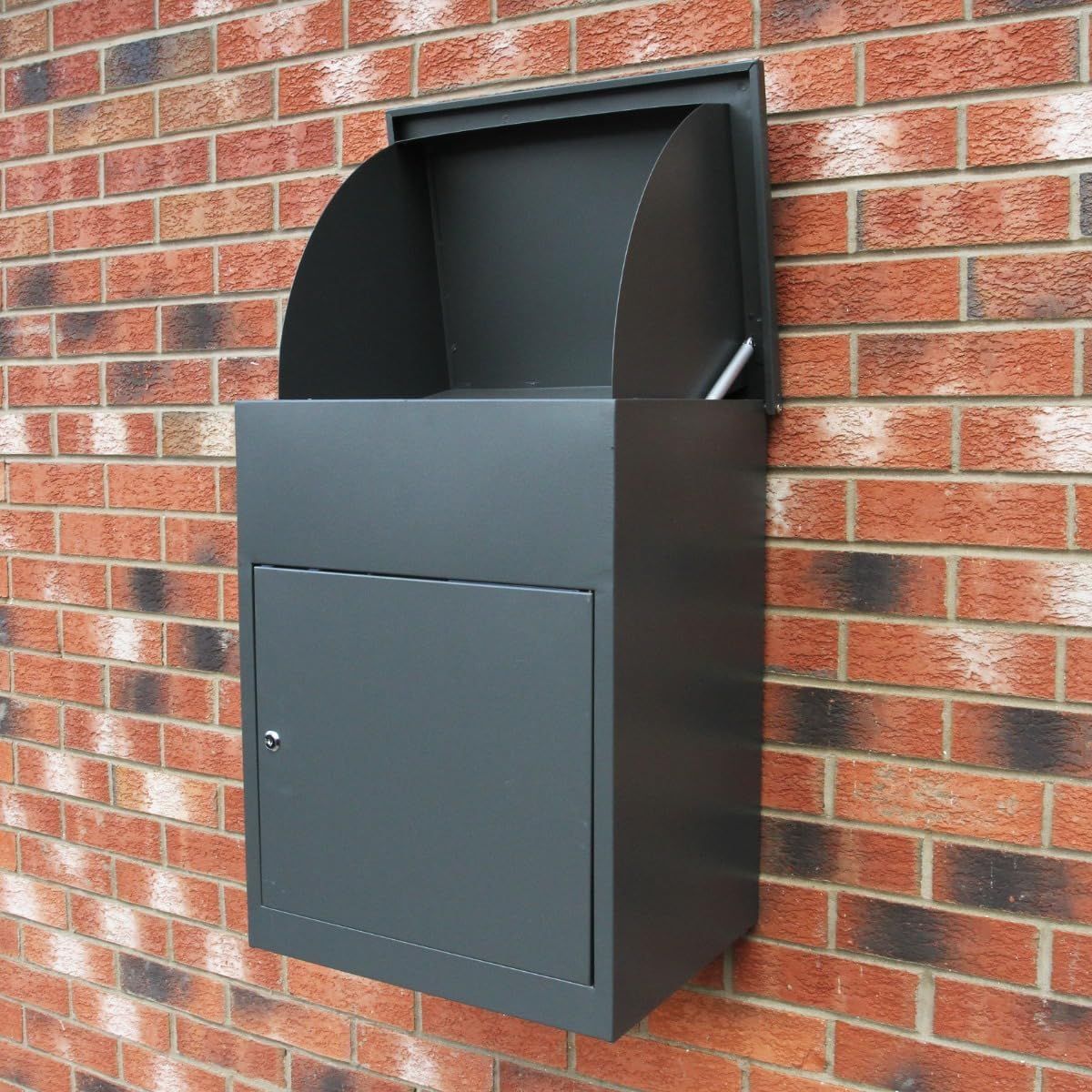 Large Parcel Mailbox Lockable Galvanised Steel Grey