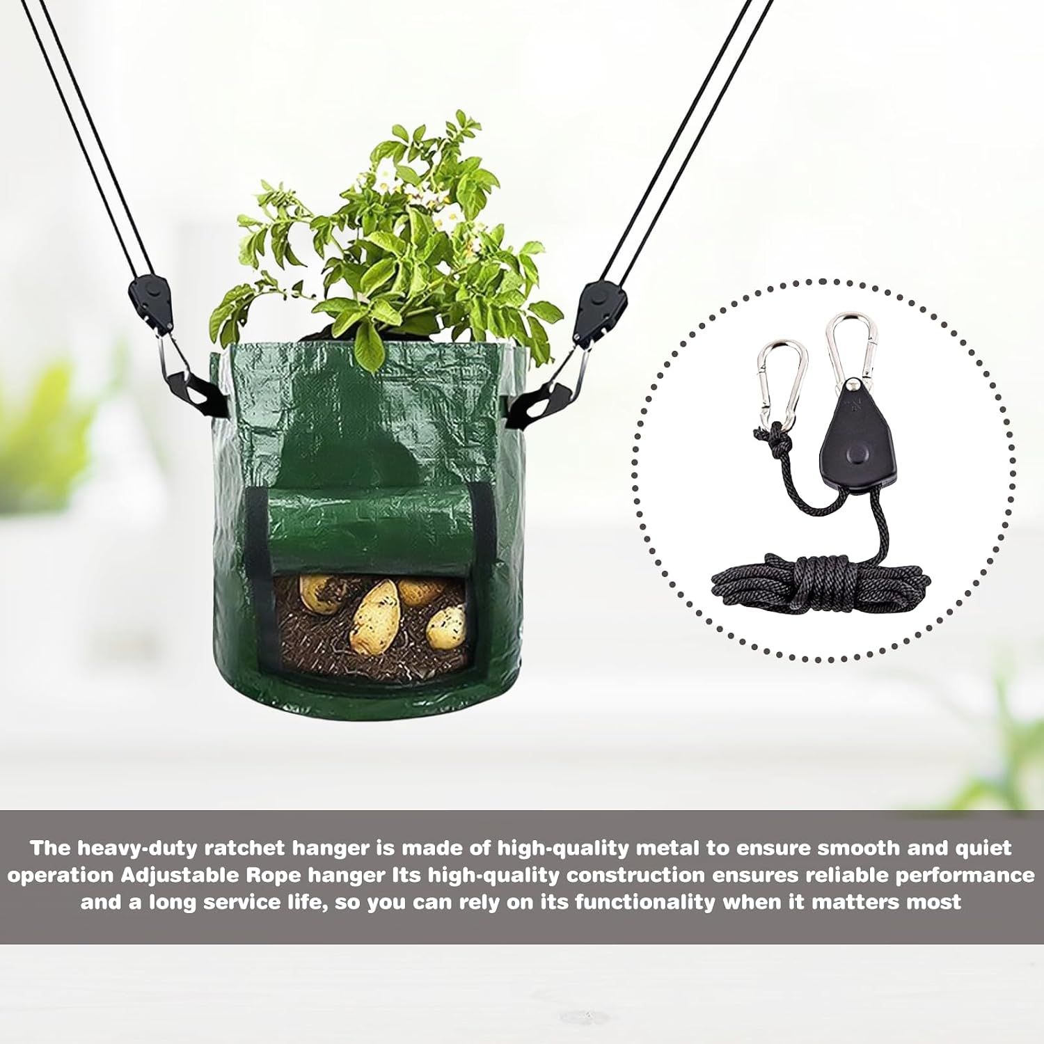 Rope ratchet Hangers – 2m Adjustable Hanging Straps, 68–75 kg Capacity