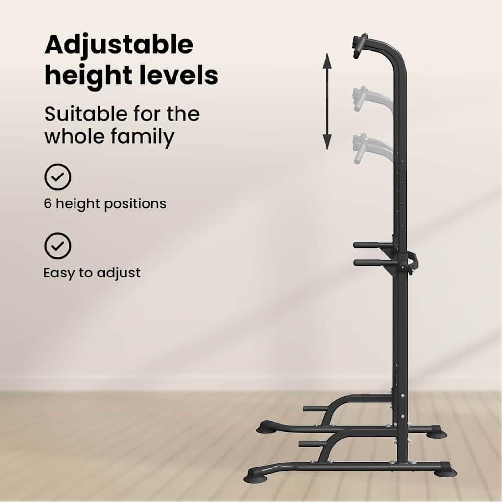 Power Tower Adjustable Dip Station – Multi-Function Pull-Up &amp; Strength Training Station