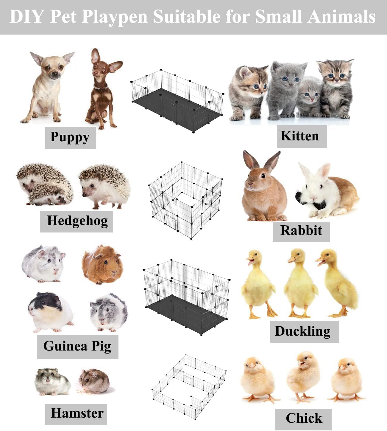 Small Animal Playpen for Rabbits Guinea Pigs and Puppies
