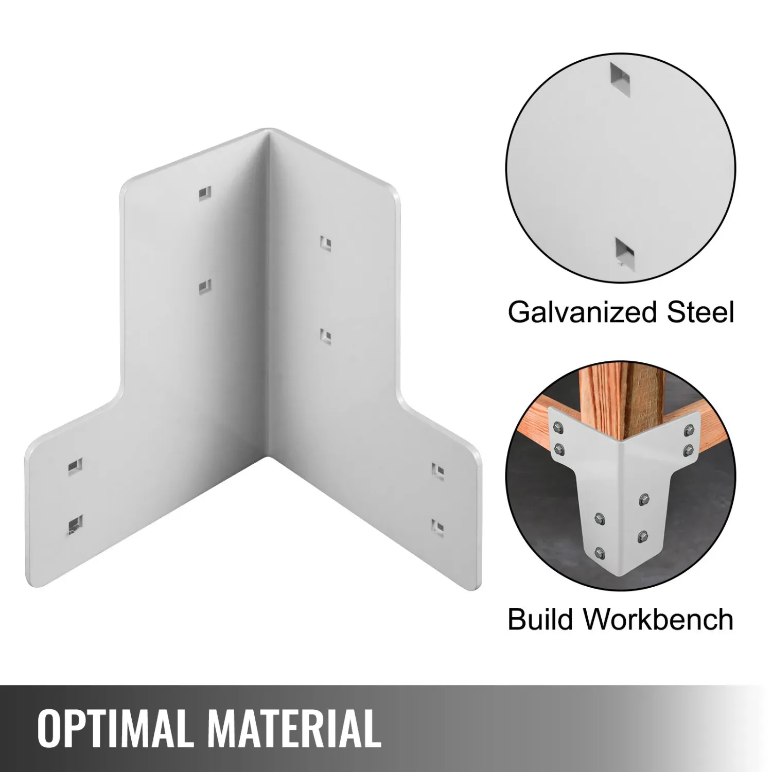 Workbench Corner Brackets 8PC Heavy Duty Stee