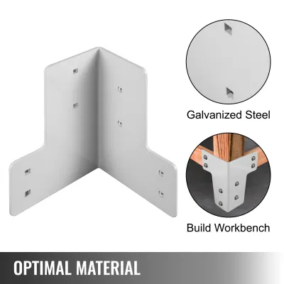 Workbench Corner Brackets 8PC Heavy Duty Stee