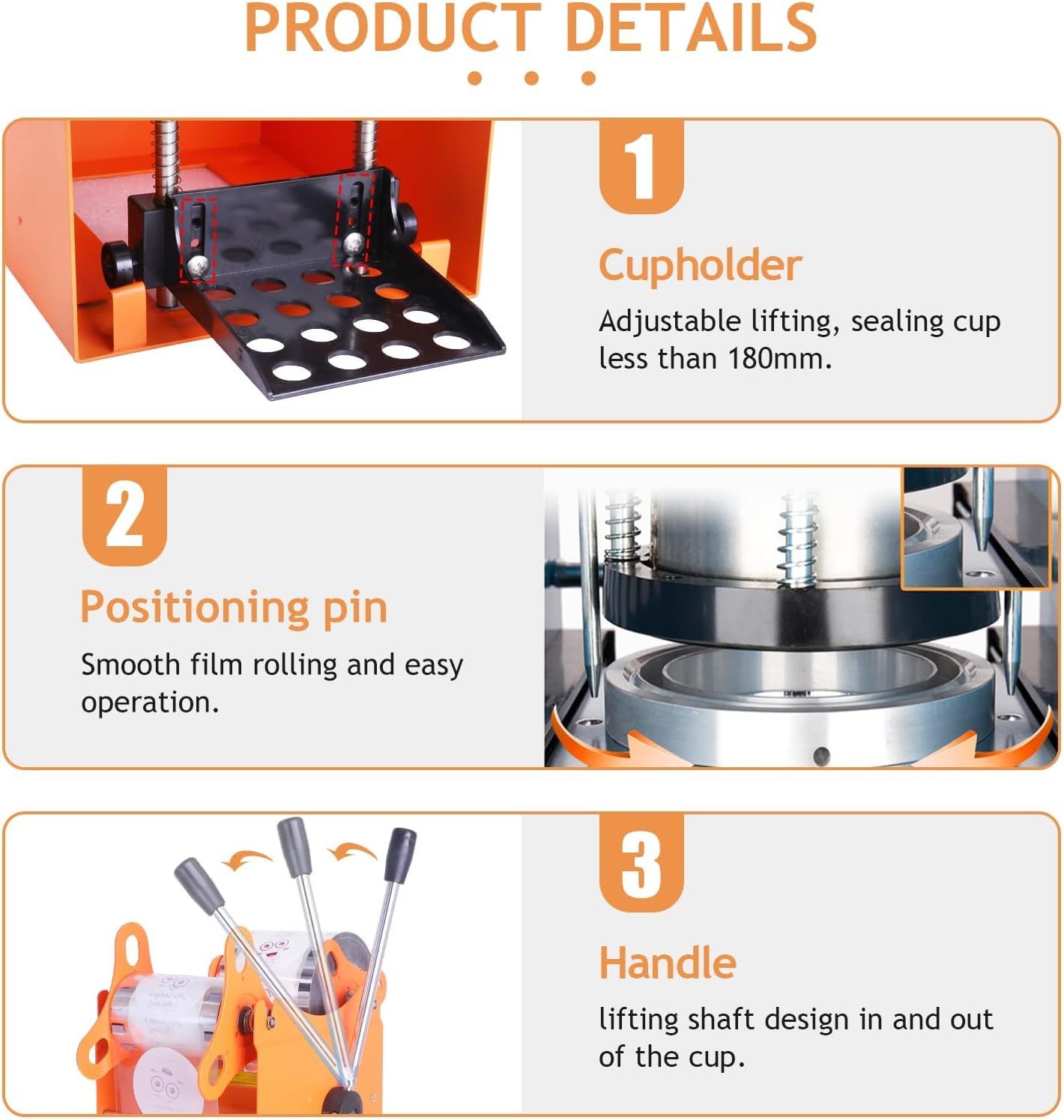 300W Manual Cup Sealing Machine – 400–500 Cups/Hour | 70/75/90/95mm