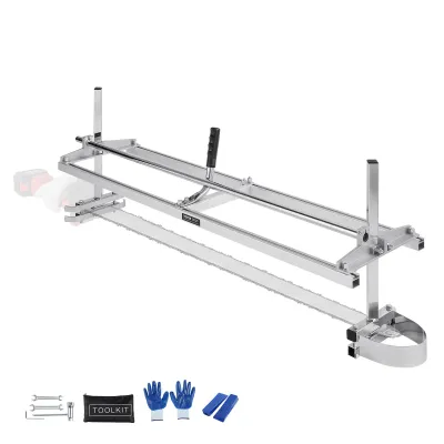 Portable Chainsaw Mill 14-48 Inch Sawmill Attachment Adjustable Log Cutting Guide