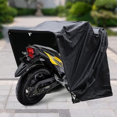 Small Silver Motorcycle Storage Shelter – Waterproof Oxford Cloth &amp; Steel Frame