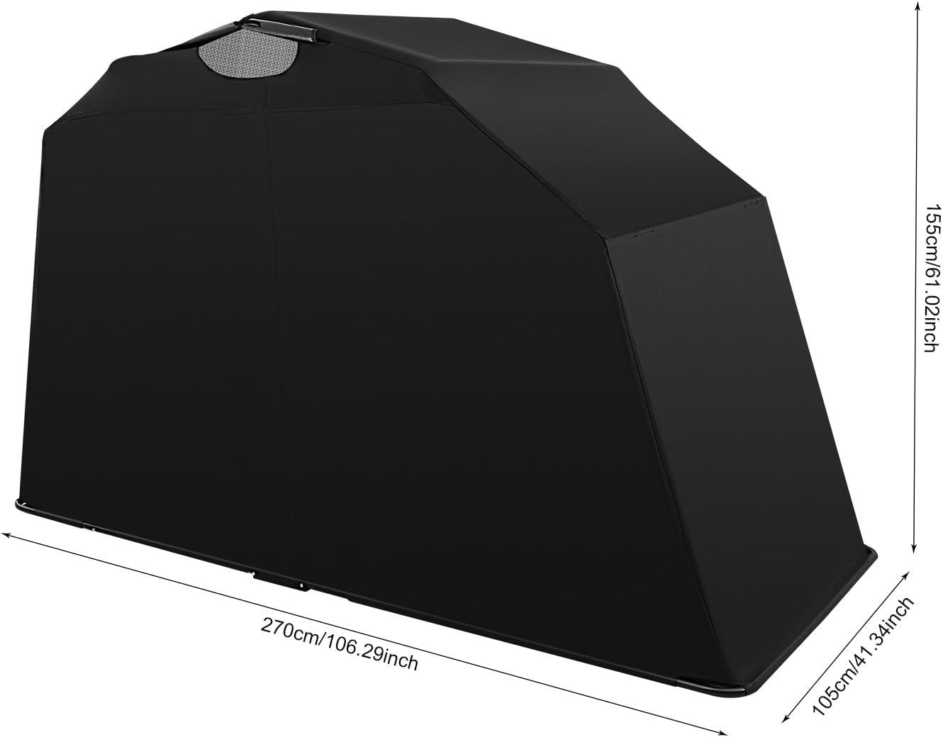 Small Silver Motorcycle Storage Shelter – Waterproof Oxford Cloth &amp; Steel Frame