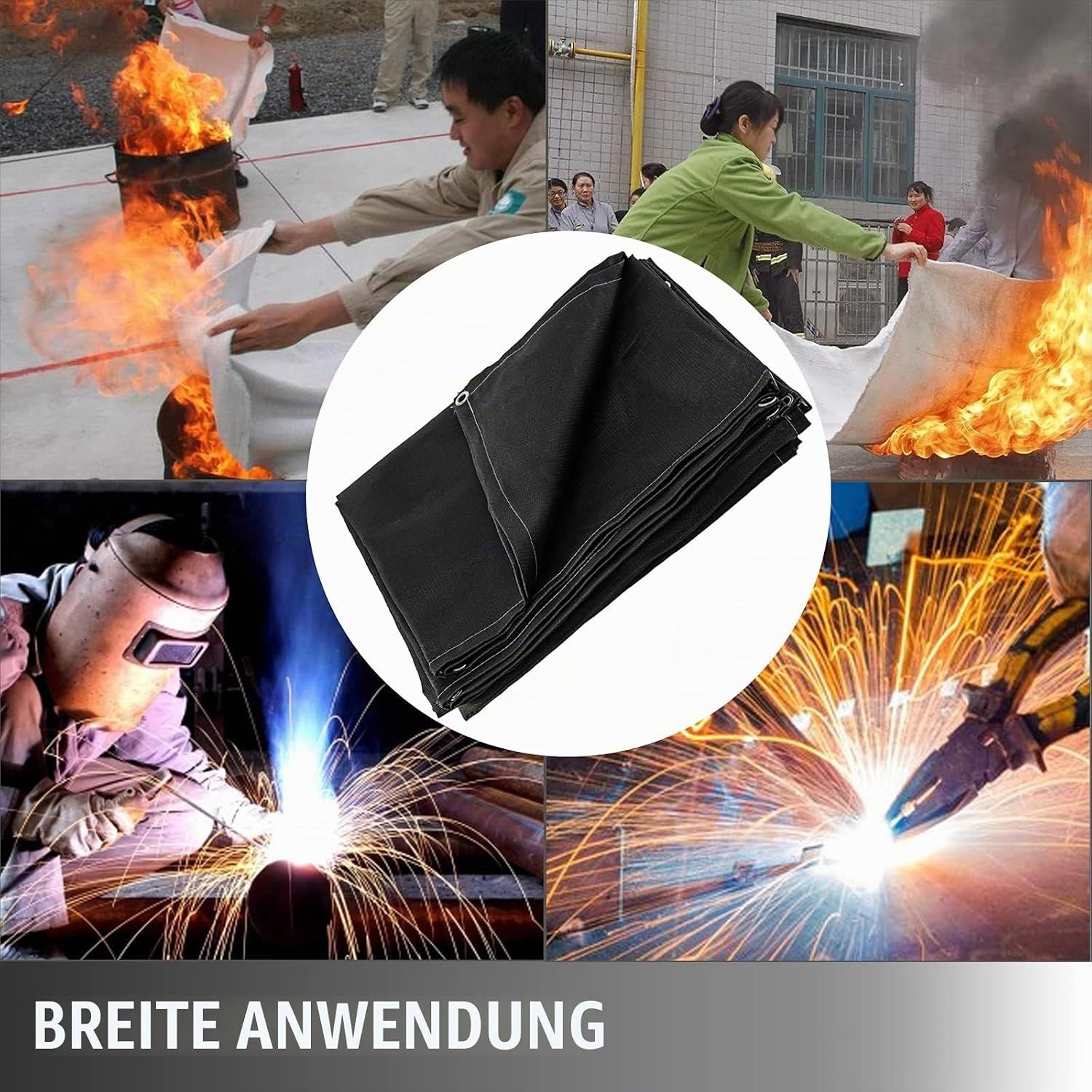 2.4 x 3m Welding Fire Blanket – Heavy-Duty Fiberglass Heat &amp; Flame Protection