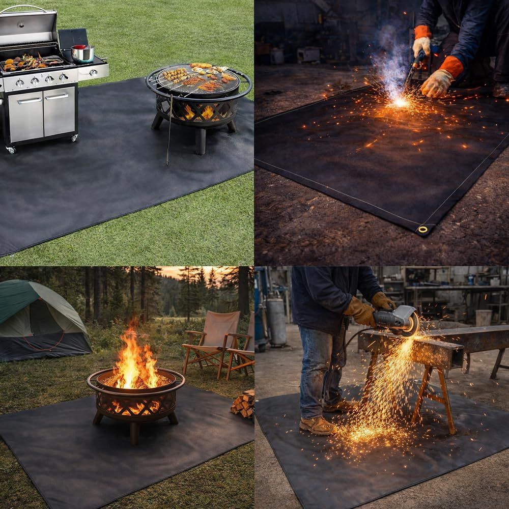 Welding Blanket Heat Protection Mat 550°C 180 × 120 cm