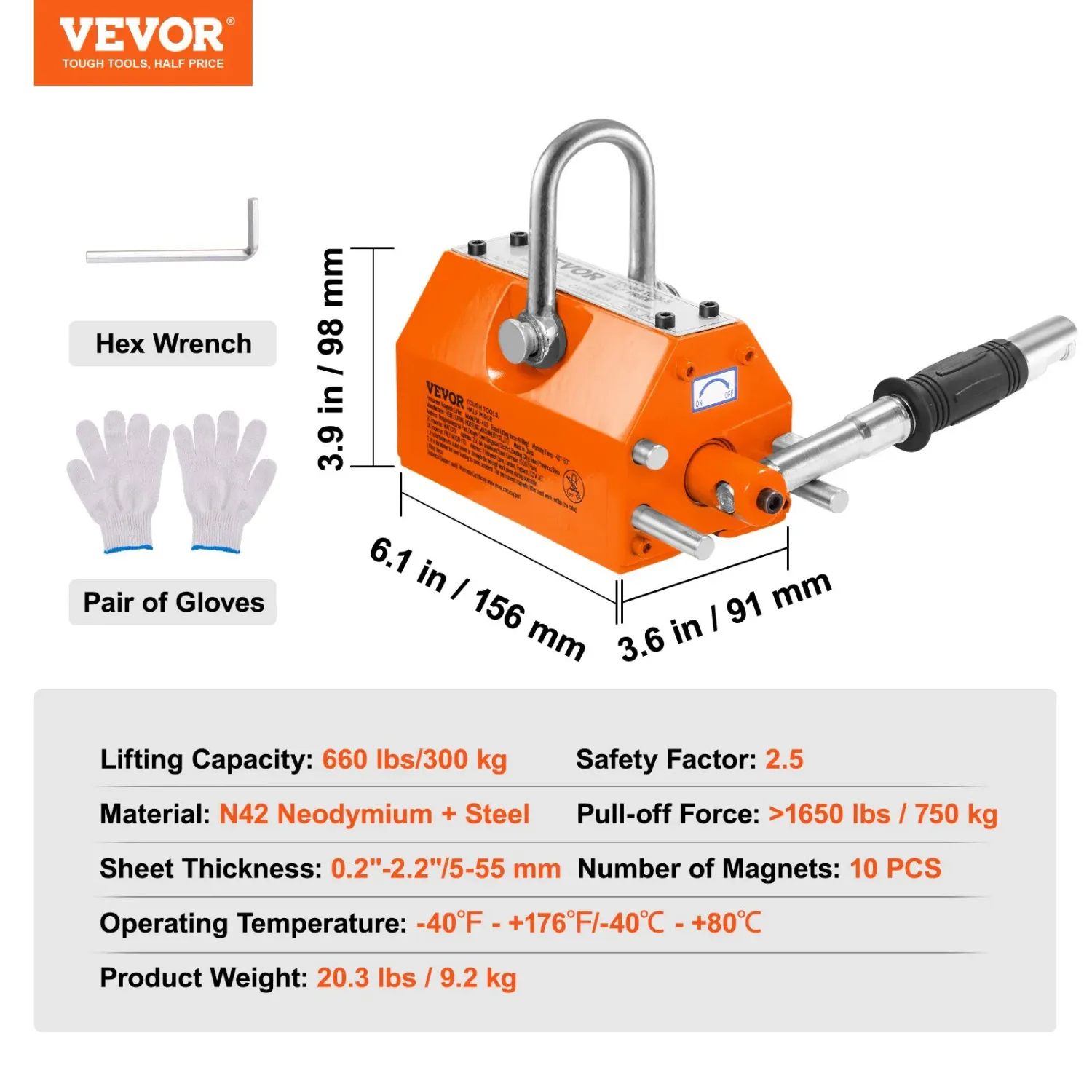 Magnetic Lifter 300kg Neodymium Lifting Magnet