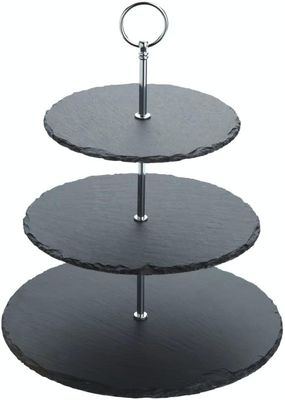 Premium 3-Tier Natural Slate Cake &amp; Afternoon Tea Stand
