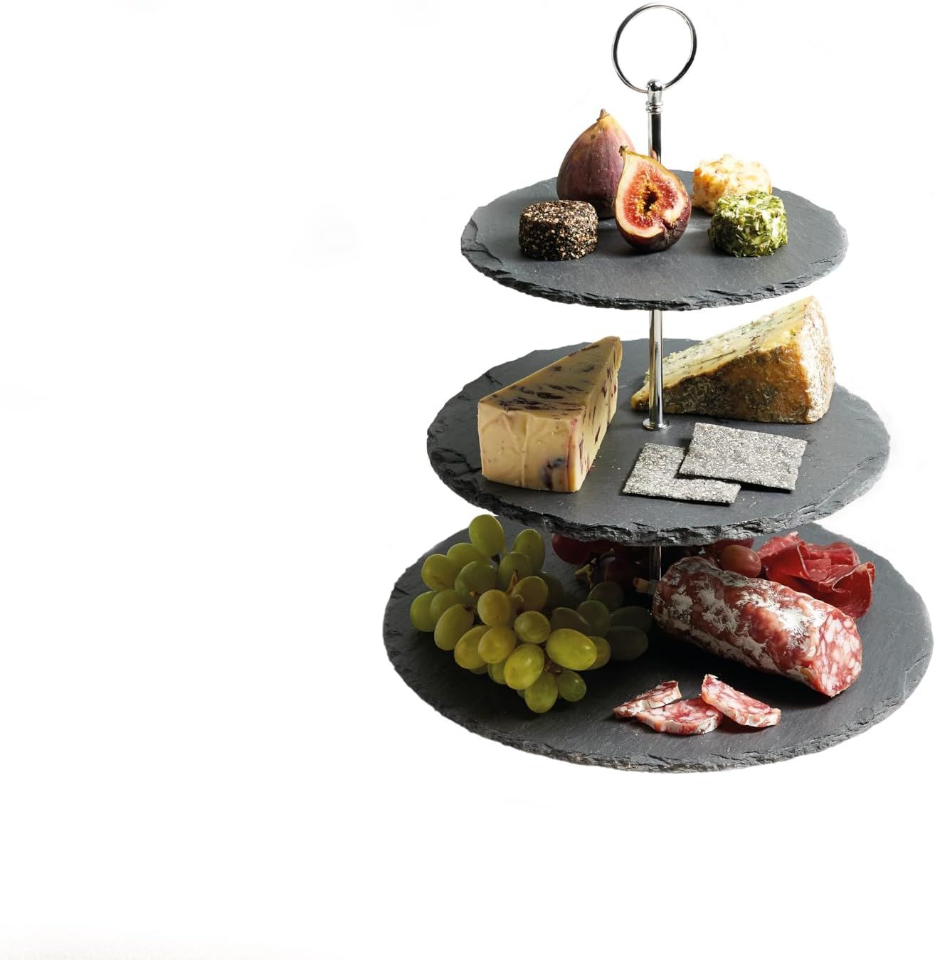 Premium 3-Tier Natural Slate Cake &amp; Afternoon Tea Stand