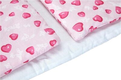 Bedding Set for Doll's Pram – Soft and Cozy Mattress, Blanket, and Pillow for Doll Stroller