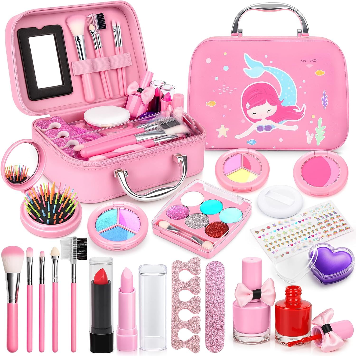 Children's Washable Make-up Set for Girls, Safe Toy Make-up Kit