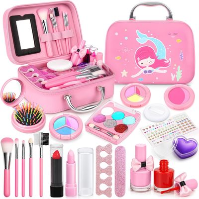 Children's Washable Make-up Set for Girls, Safe Toy Make-up Kit