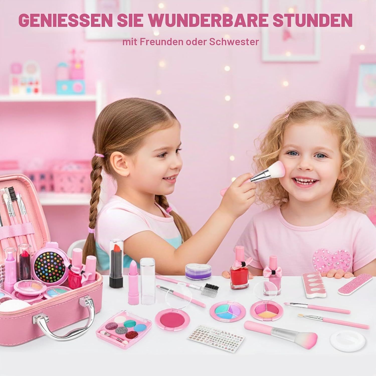 Children's Washable Make-up Set for Girls, Safe Toy Make-up Kit