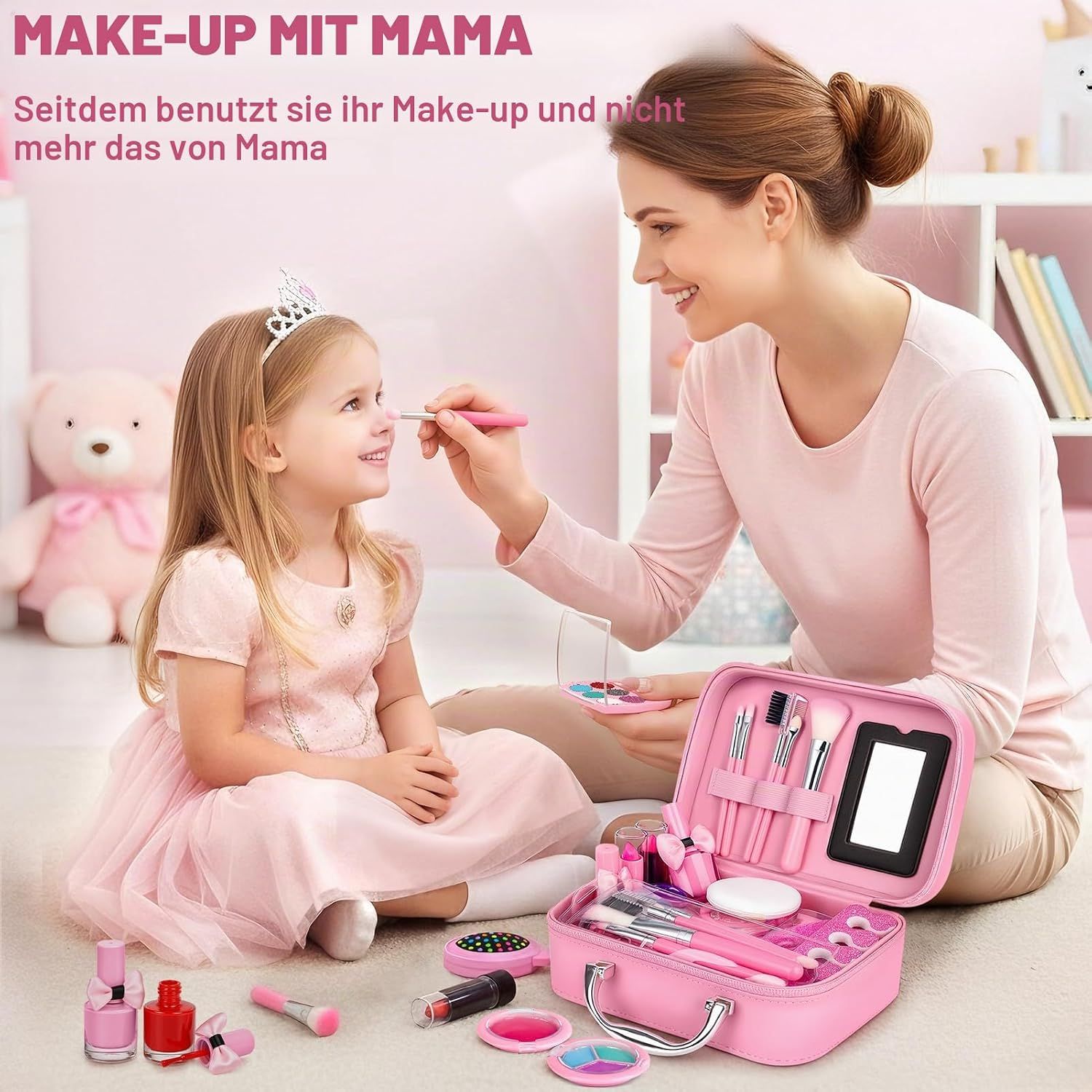 Children's Washable Make-up Set for Girls, Safe Toy Make-up Kit