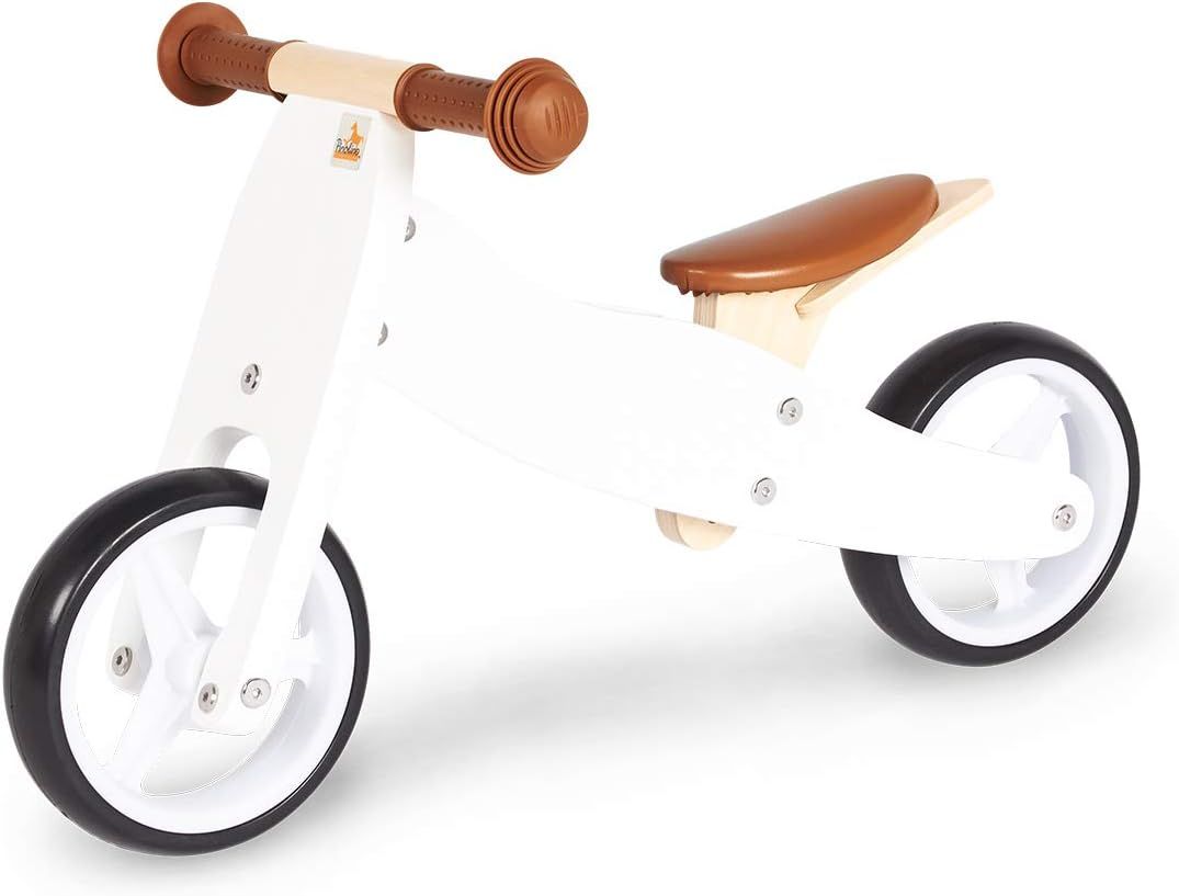 Wooden Mini Tricycle 4-in-1 Convertible Adjustable Saddle
