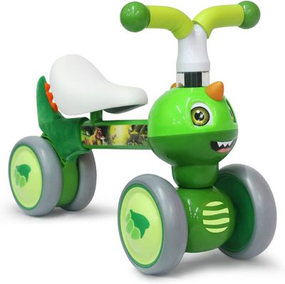 Baby Balance Bike for 10-36 Months, No-Pedal Toddler Ride-On Training Bike, 12-Inch Wheels, Dinosaur