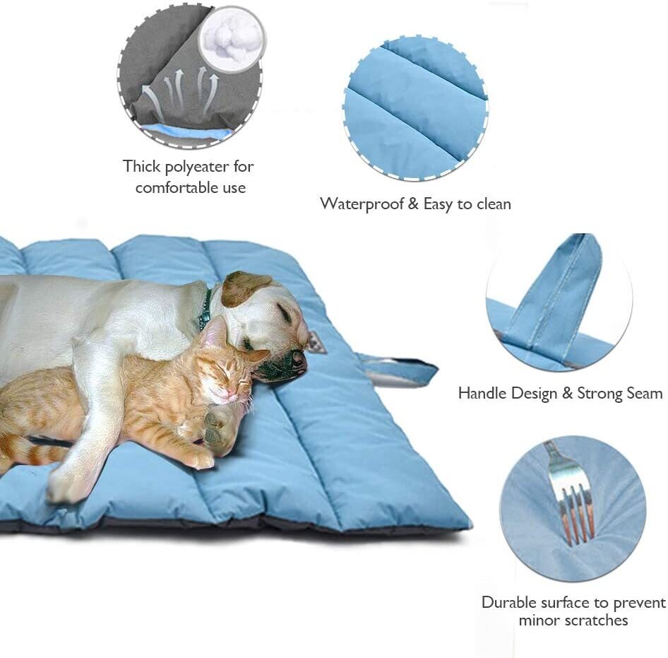 Large Waterproof Dog Mat 110 x 68cm – Foldable Washable Pet Travel Blanket