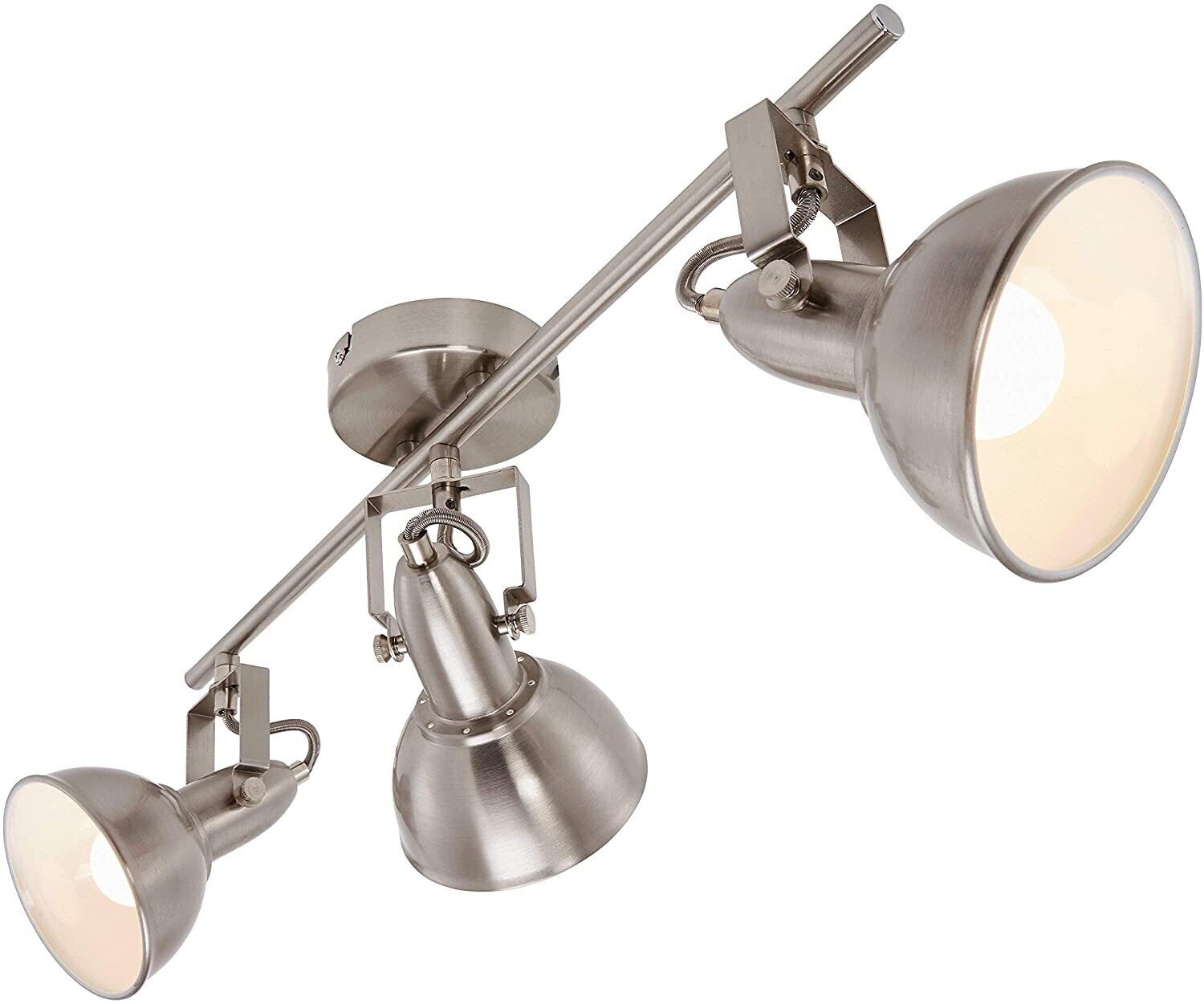 Vintage 3-Light Ceiling Spotlight Fixture Black &amp; Gold E14 Retro LED Lamp