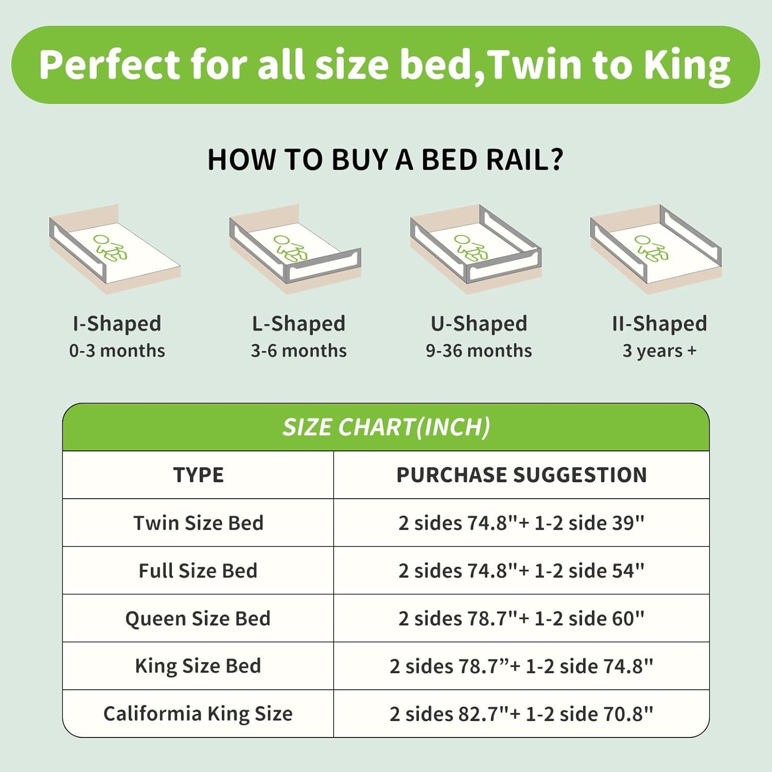3-Piece King Size Bed Rail for Toddlers, Adjustable Metal Safety Guardrail, Grey