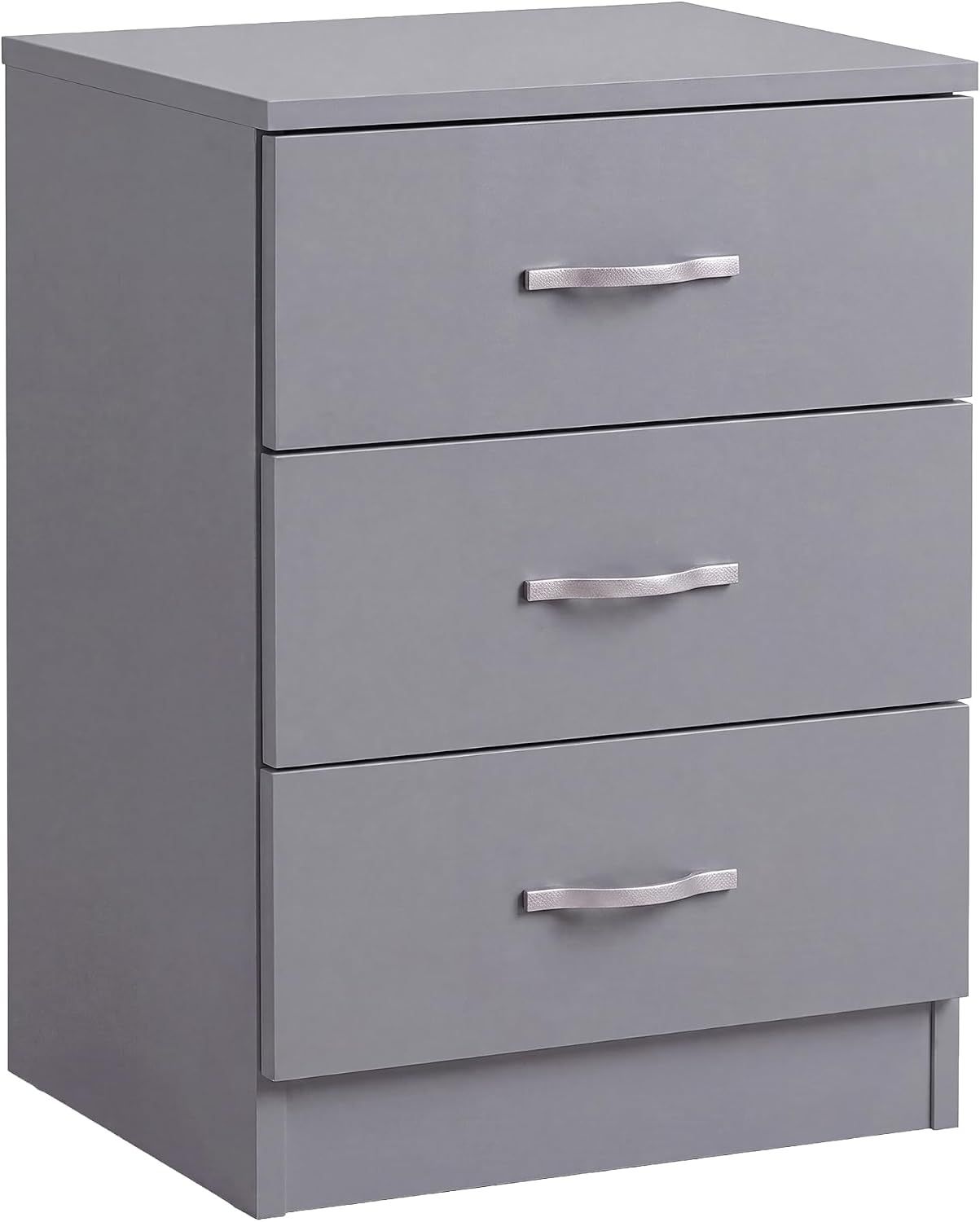 Simple 3-Drawer Bedside Chest – Modern Bedroom Nightstand with Spacious Storage