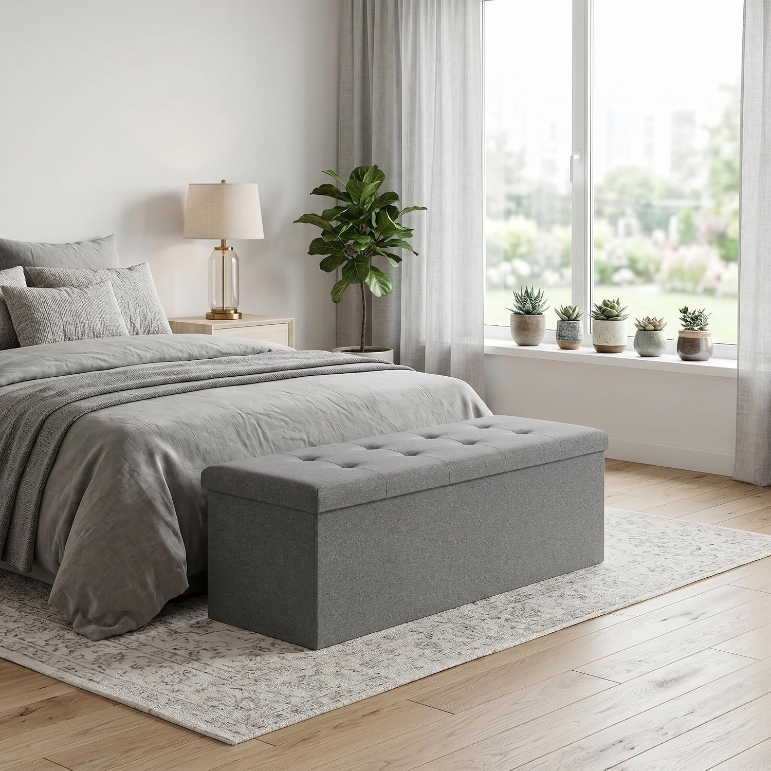 Storage Bench Foot Stool with Storage Box