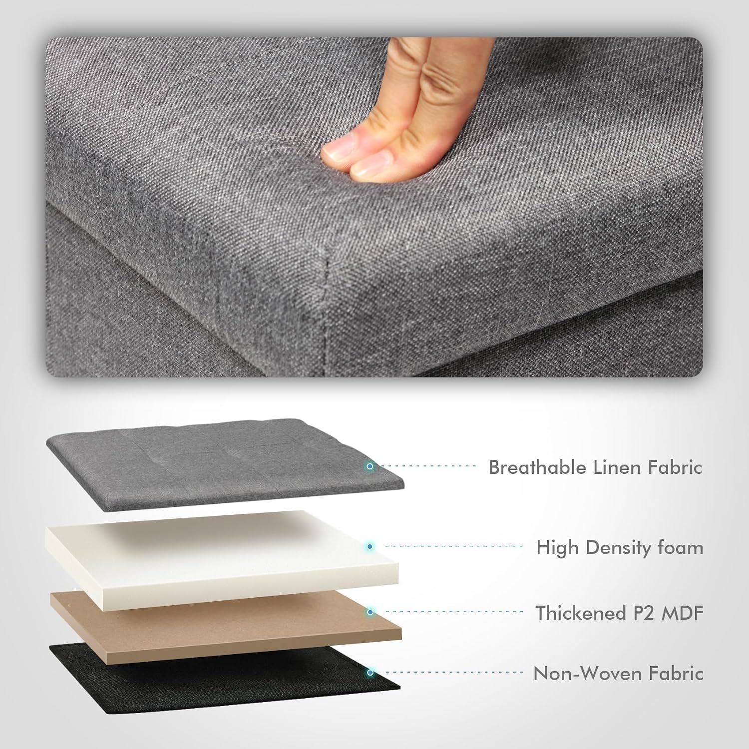 Storage Bench Foot Stool with Storage Box