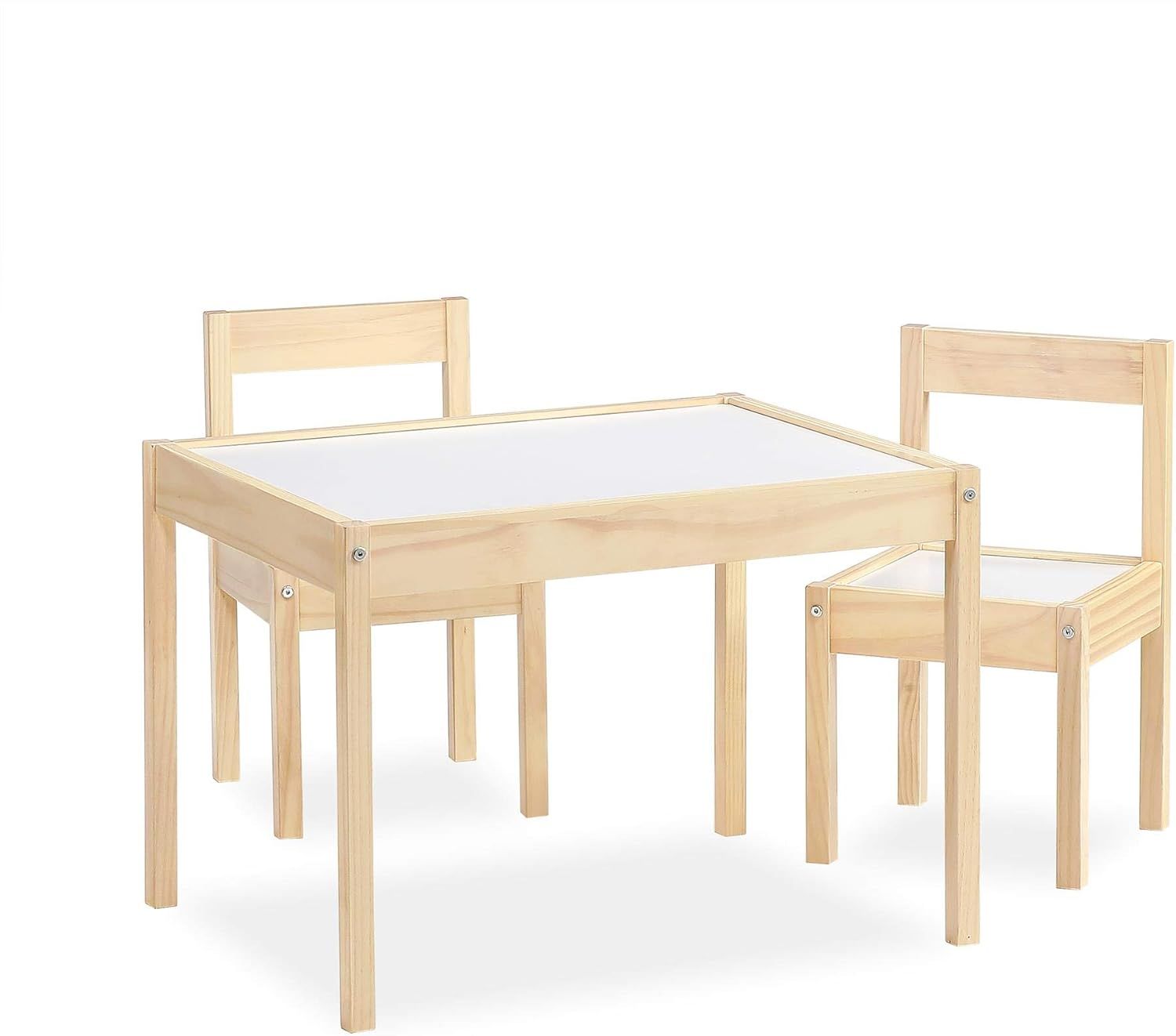 Baby Relax Hunter 3-Piece Kids Table and Chair Set, Grey
