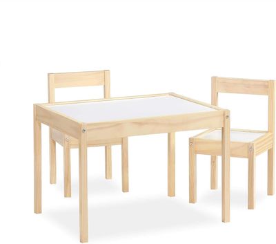 Baby Relax Hunter 3-Piece Kids Table and Chair Set, Grey