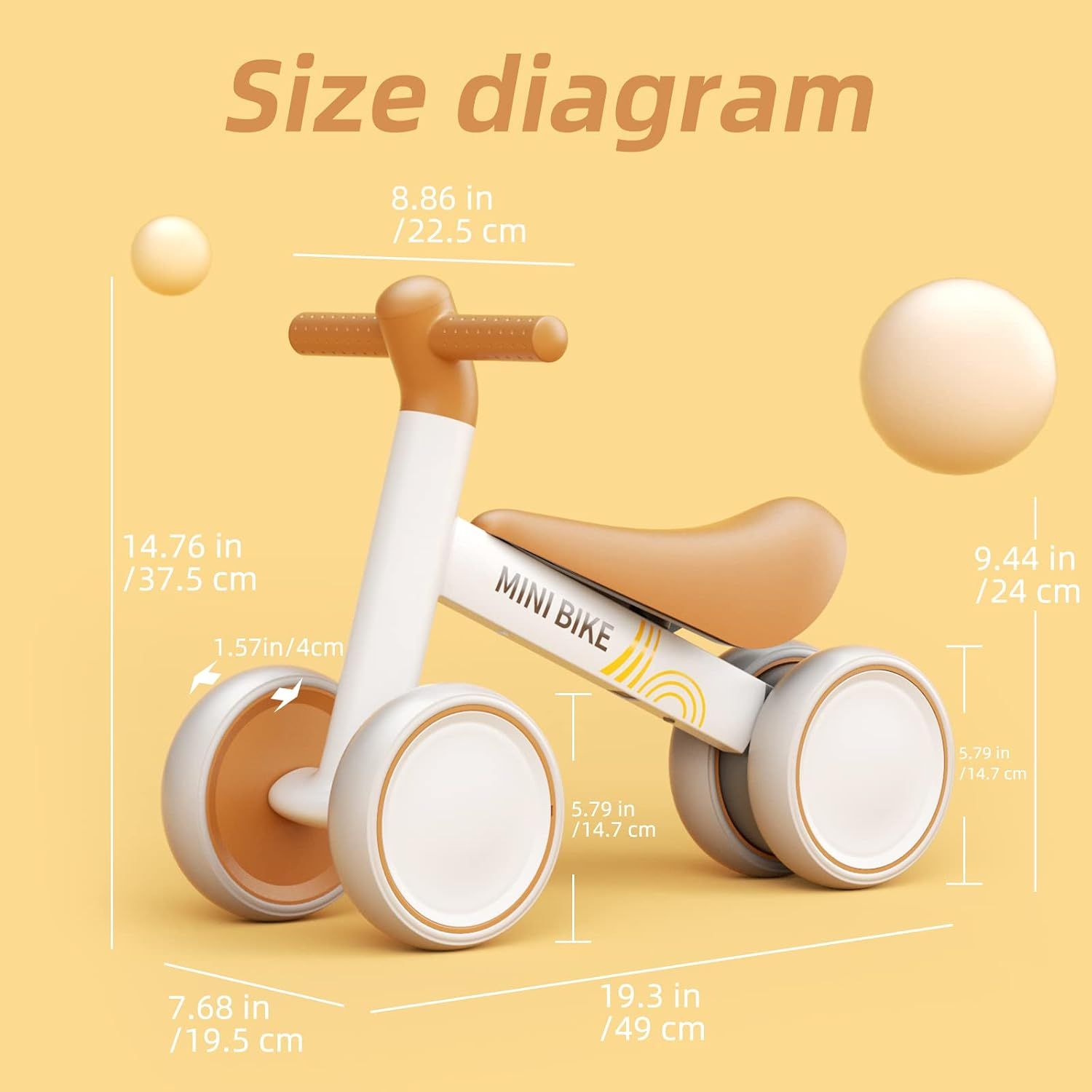 Baby Balance Bike 10-24 Months Toddler First Ride On Bike