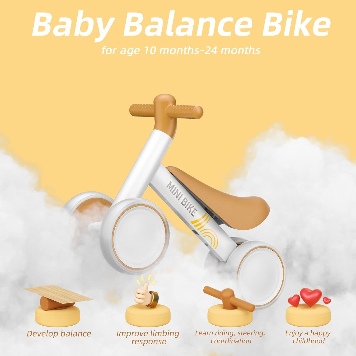 Baby Balance Bike 10-24 Months Toddler First Ride On Bike