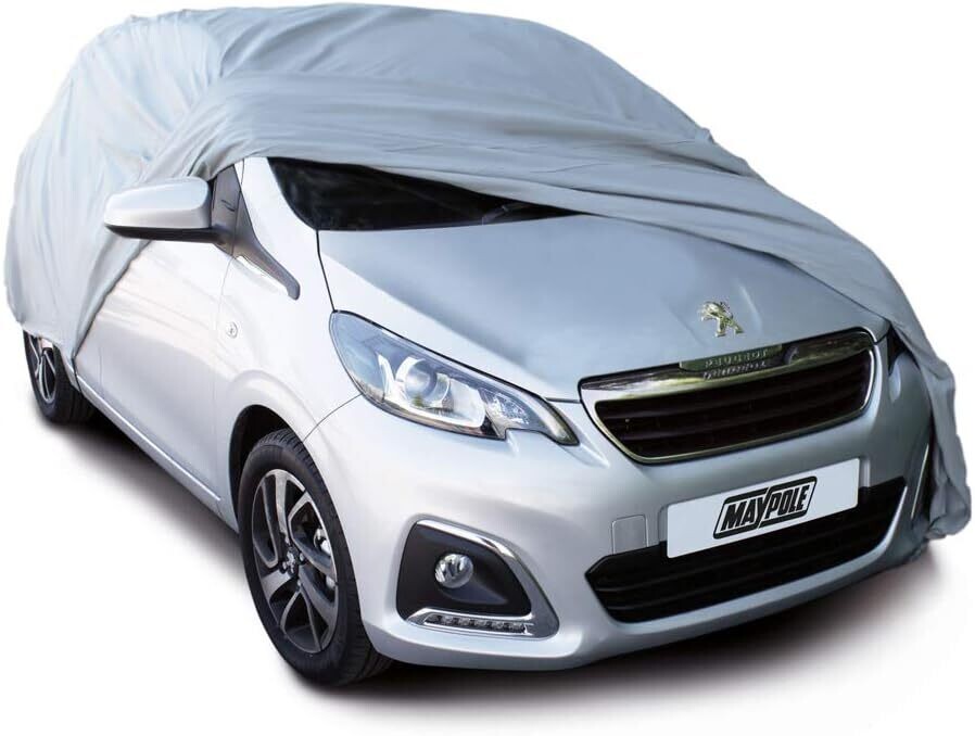 Breathable Full Car Cover, Grey, Large, Size: S