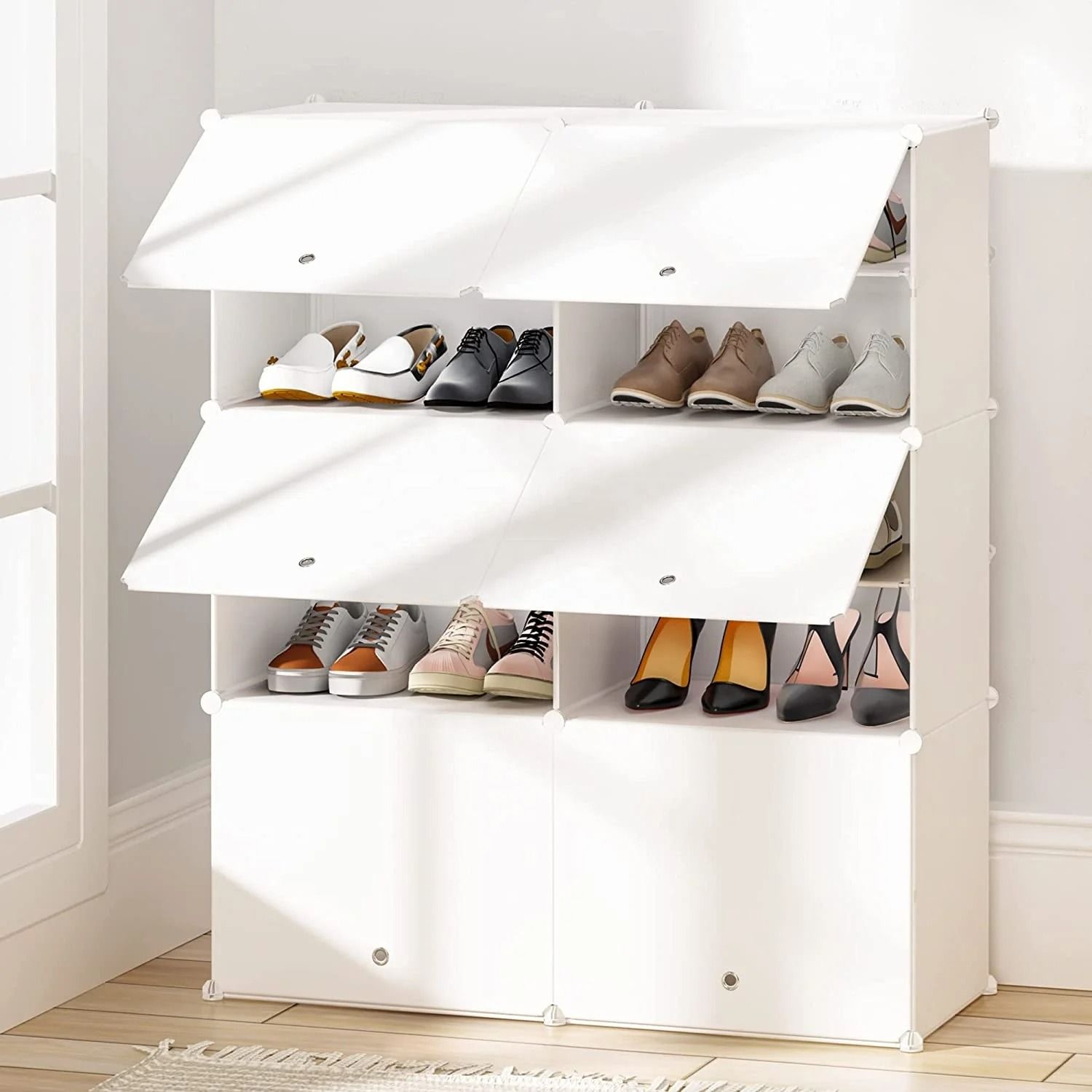 Portable Foldable Shoe Cabinet – 6-Tier Modular Shoe Storage Organiser
