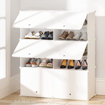 Portable Foldable Shoe Cabinet – 6-Tier Modular Shoe Storage Organiser
