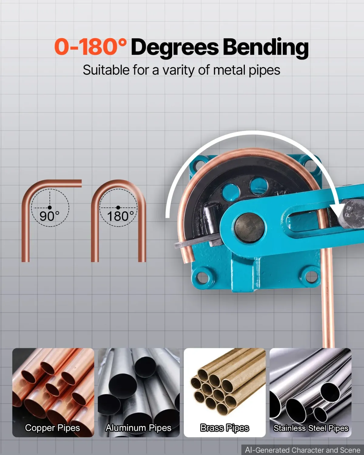 Pipe Bending Tool Set 7 Dies 10 to 25mm