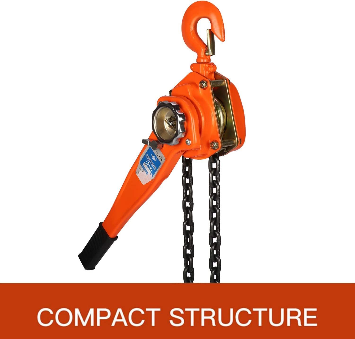 1.5 Ton Chain Hoist 6m Manual Lever Block Heavy Duty Lifting Hoist