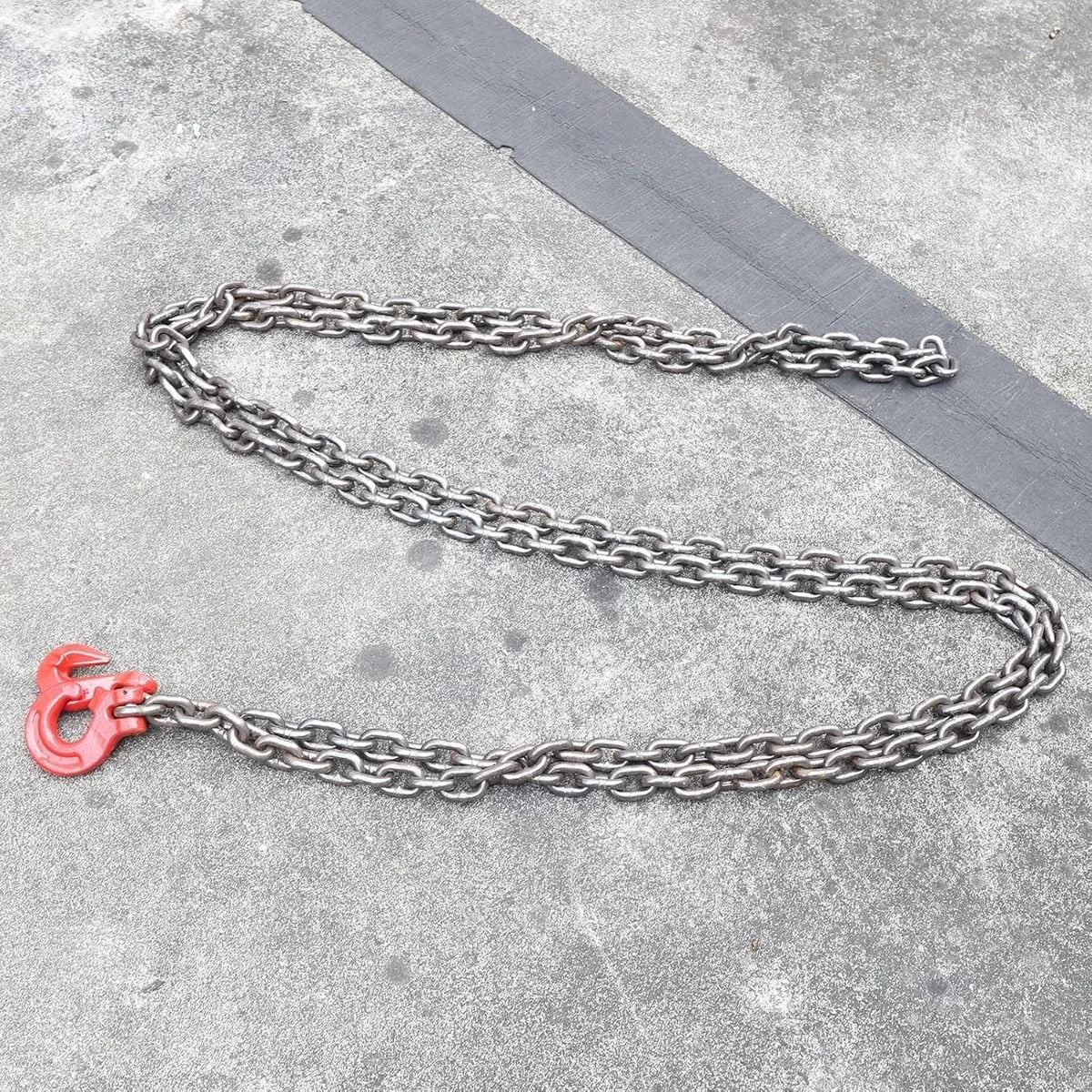 Set of 8mm × 5m Heavy-Duty Single Leg Chain Sling – 2 Ton Capacity