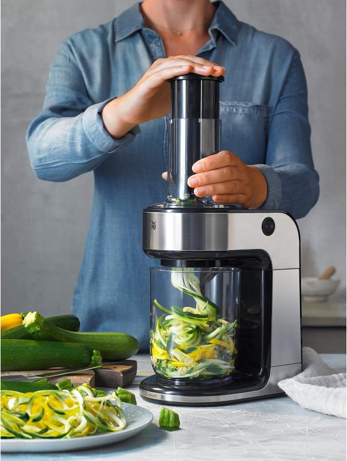 Pro Electric Vegetable Spiralizer – 80W Automatic Vegetable Noodle Cutter